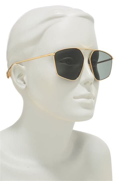 Shop Gucci 60MM Aviator Sunglasses 